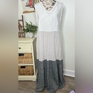 Joie Sleeveless Linen Blend Maxi Dress